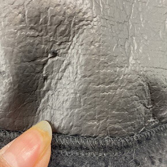 Bryn Walker faux leather fleece lined full zip hooded coat minimalist size S - Picture 7 of 8